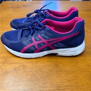 ASICS Women's Blue and Pink Athletic Shoes